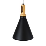 GLOBOSTAR® CALYPSO 01334-C Μοντέρνο Κρεμαστό Φωτιστικό Οροφής με Ντουί 1 x E27 AC 220-240V IP20 - Μαύρο & Μπρούτζινο - Μ25 x Π25 x Υ40cm