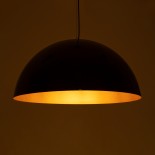 GLOBOSTAR® LUNE 01342 Μοντέρνο Κρεμαστό Φωτιστικό Οροφής με Ντουί 1 x E27 AC 220-240V IP20 - Μαύρο & Χρυσό - Μ60 x Π60 x Υ30cm