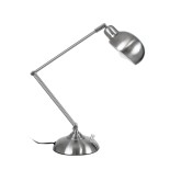 GloboStar® OFFICE CHROME 01393 Μοντέρνο Επιτραπέζιο Φωτιστικό Πορτατίφ Μονόφωτο 1 x E27 Χρώμιο Νίκελ Μεταλλικό Φ14 x Υ80cm