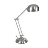 GloboStar® OFFICE CHROME 01393 Μοντέρνο Επιτραπέζιο Φωτιστικό Πορτατίφ Μονόφωτο 1 x E27 Χρώμιο Νίκελ Μεταλλικό Φ14 x Υ80cm