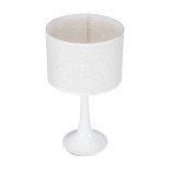 GLOBOSTAR® AMBROSIA 01395 Μοντέρνο Επιτραπέζιο Φωτιστικό Πορτατίφ με Ντουί 1 x E27 AC 220-240V IP20 - Λευκό με Μπέζ- Μ25 x Π25 x Υ46cm