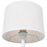 GLOBOSTAR® AMBROSIA 01395 Μοντέρνο Επιτραπέζιο Φωτιστικό Πορτατίφ με Ντουί 1 x E27 AC 220-240V IP20 - Λευκό με Μπέζ- Μ25 x Π25 x Υ46cm