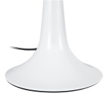 GLOBOSTAR® AMBROSIA 01395 Μοντέρνο Επιτραπέζιο Φωτιστικό Πορτατίφ με Ντουί 1 x E27 AC 220-240V IP20 - Λευκό με Μπέζ- Μ25 x Π25 x Υ46cm