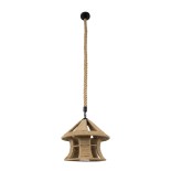 GloboStar® SOLITARIO 01606 Boho Κρεμαστό Φωτιστικό Φιγούρα Μονόφωτο 1 x E27 IP20 Μπεζ Σχοινί -Μ36 x Π36 x Y30cm