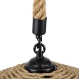 GLOBOSTAR® SPIRIT 01607 Boho Κρεμαστό Φωτιστικό Οροφής με Ντουί 1 x E27 AC 220-240V IP20 - Μπεζ - Μ35 x Π35 x Y30cm