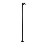 GloboStar® GARDENIA 60511 Φωτιστικό Κήπου - Πάρκου - Πλατείας - Κολωνάκι Αρχιτεκτονικού Φωτισμού Εξωτερικού Χώρου LED 7W 700lm 60° AC220-240V Αδιάβροχο IP65 - Σώμα Αλουμινίου & Tempered Glass - Μ15 x Π18 x Υ180cm - Θερμό Λευκό 2700K - Μαύρο - Bridgelux Ch