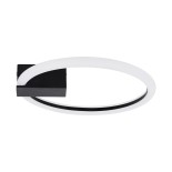 GLOBOSTAR® CINDERELLA 60976 Μοντέρνο Φωτιστικό Οροφής LED 16W 1792lm 360° AC 220-240V IP20 Ρυθμιζόμενο Λευκό CCT με On/Off 2700K/4500K/6000K - Lumileds SMD Chip - Μαύρο Ματ - Μ28.5 x Π28.5 x Υ5cm - 3 Χρόνια Εγγύηση