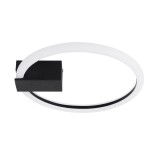 GLOBOSTAR® CINDERELLA 60976 Μοντέρνο Φωτιστικό Οροφής LED 16W 1792lm 360° AC 220-240V IP20 Ρυθμιζόμενο Λευκό CCT με On/Off 2700K/4500K/6000K - Lumileds SMD Chip - Μαύρο Ματ - Μ28.5 x Π28.5 x Υ5cm - 3 Χρόνια Εγγύηση