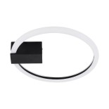 GLOBOSTAR® CINDERELLA 60976 Μοντέρνο Φωτιστικό Οροφής LED 16W 1792lm 360° AC 220-240V IP20 Ρυθμιζόμενο Λευκό CCT με On/Off 2700K/4500K/6000K - Lumileds SMD Chip - Μαύρο Ματ - Μ28.5 x Π28.5 x Υ5cm - 3 Χρόνια Εγγύηση