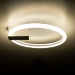 GLOBOSTAR® CINDERELLA 60977 Μοντέρνο Φωτιστικό Οροφής LED 16W 1792lm 360° AC 220-240V IP20 Ρυθμιζόμενο Λευκό CCT με On/Off 2700K/4500K/6000K - Lumileds SMD Chip - Λευκό Ματ - Μ28.5 x Π28.5 x Υ5cm - 3 Χρόνια Εγγύηση