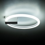 GLOBOSTAR® CINDERELLA 60977 Μοντέρνο Φωτιστικό Οροφής LED 16W 1792lm 360° AC 220-240V IP20 Ρυθμιζόμενο Λευκό CCT με On/Off 2700K/4500K/6000K - Lumileds SMD Chip - Λευκό Ματ - Μ28.5 x Π28.5 x Υ5cm - 3 Χρόνια Εγγύηση