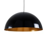 GLOBOSTAR® LUNE 01342 Μοντέρνο Κρεμαστό Φωτιστικό Οροφής με Ντουί 1 x E27 AC 220-240V IP20 - Μαύρο & Χρυσό - Μ60 x Π60 x Υ30cm