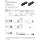 GloboStar® 70669 D4-P SKYDANCE DC DMX & RDM Dimmer High Speed Controller / Decoder 4 Καναλιών DC 12-48V 4 x 8A 384W - Max 32.5A 1152W - IP20 Μ17.5 x Π4.5 x Υ2.8cm - 5 Years Warranty