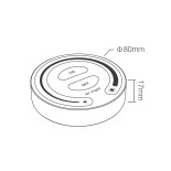 GloboStar® 71403 FUT087-B Mi-Light Ασύρματο Χειριστήριο Αφής RF 2.4Ghz για όλα τα Μονόχρωμα Mi-BOXER Controller DC 3V 2 x AAA - IP20 Μαύρο Φ8 x Υ1.8cm - 5 Years Warranty