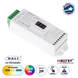 GloboStar® 71423 DL-X Mi-BOXER DC DALI & Push Dimming 5 in 1 High Speed Controller / Dimmer 5 Καναλιών DC 12-24V 5 x 6A 144W - Max 20A 480W - IP20 RGBW+WW Μ13 x Π5 x Υ2.5cm - 5 Years Warranty
