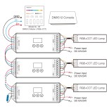 GloboStar® 71426 D5-CX Mi-BOXER DC DMX & RDM Dimmer High Speed Controller / Decoder 5 Καναλιών DC 12-24V 5 x 4A 96W - Max 20A 480W - IP20 Μ13 x Π5 x Υ2.5cm - 5 Years Warranty