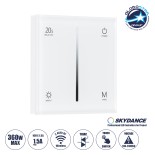 GloboStar® 71452 S1-T SKYDANCE AC Smart RF 2.4Ghz & Αφής - Touch Triac Dimming AC100-240V σε AC100-240V 1 x 1.5A 360W - Max 1.5A 360W - IP20 - Λευκό Σώμα - Μ8.5 x Π8.5 x Υ3.2cm - 5 Years Warranty