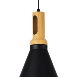 GLOBOSTAR® CALYPSO 01334-C Μοντέρνο Κρεμαστό Φωτιστικό Οροφής με Ντουί 1 x E27 AC 220-240V IP20 - Μαύρο & Μπρούτζινο - Μ25 x Π25 x Υ40cm