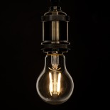 GloboStar® 99006 Λάμπα LED Long Filament E27 A60 Γλόμπος 6W 600lm 360° AC 220-240V IP20 Φ6 x Υ10.5cm Θερμό Λευκό 2700K με Διάφανο Γυαλί - Dimmable - 3 Years Warranty