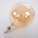 GloboStar® 99030 Λάμπα LED Long Filament E27 G380 ORBITAL Γλόμπος 10W 800lm 360° AC 220-240V IP20 Φ38 x Υ55cm Ultra Θερμό Λευκό 2200K με Μελί Γυαλί - Dimmable - 3 Years Warranty - The Bigger Bulb in Greece