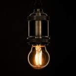 GloboStar® 99035 Λάμπα LED Long Filament E27 G45 Γλομπάκι 5W 450lm 360° AC 220-240V IP20 Φ4.5 x Υ7.5cm Ultra Θερμό Λευκό 2200K με Μελί Γυαλί - Dimmable - 3 Years Warranty