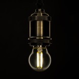 GloboStar® 99052 Λάμπα LED Long Filament E27 G45 Γλομπάκι 6W 660lm 360° AC 220-240V IP20 Φ4.5 x Υ7.5cm Φυσικό Λευκό 4000K με Διάφανο Γυαλί - Dimmable - 3 Years Warranty