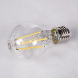 GloboStar® 99053 Λάμπα LED Long Filament E27 A60 Γλόμπος 10W 1100lm 360° AC 220-240V IP20 Φ6 x Υ10.5cm Φυσικό Λευκό 4000K με Διάφανο Γυαλί - Dimmable - 3 Years Warranty