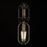 GloboStar® 99057 Λάμπα LED Long Filament E27 T45 Σωλήνας 4W 440lm 360° AC 220-240V IP20 Φ4.5 x Υ11cm Φυσικό Λευκό 4000K με Διάφανο Γυαλί - Dimmable - 3 Years Warranty