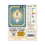 GloboStar® 99163 Λάμπα LED Zig Long Filament E27 A120 ACORN Γλόμπος 4W 360lm 360° AC 220-240V IP20 Φ12 x Υ17cm Ultra Θερμό Λευκό 2200K με Μελί Γυαλί - Dimmable - 3 Years Warranty