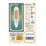 GloboStar® 99168 Λάμπα LED Long Filament E27 BTT80 BANANAS Γλόμπος 8W 720lm 360° AC 220-240V IP20 Φ7.8 x Υ34.5cm Ultra Θερμό Λευκό 2200K με Μελί Γυαλί - Dimmable - 3 Χρόνια Εγγύηση
