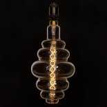 GloboStar® 99172 Λάμπα LED Soft S Spiral Filament E27 BH200 GRAPES Γλόμπος 8W 560lm 360° AC 220-240V IP20 Φ20 x Υ41cm Ultra Θερμό Λευκό 2200K με Μελί Γυαλί - Dimmable - 3 Χρόνια Εγγύηση
