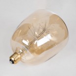 GLOBOSTAR® BARREL 99209 Λάμπα E27 G145 LED 1.6W 140lm 360° AC 220-240V IP20 Ultra Θερμό Λευκό 2200K - Diode HP Filament Chip - Μελί - Μ14.5 x Π14.5 x Υ19cm - 3 Χρόνια Εγγύηση