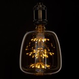GLOBOSTAR® BARREL 99209 Λάμπα E27 G145 LED 1.6W 140lm 360° AC 220-240V IP20 Ultra Θερμό Λευκό 2200K - Diode HP Filament Chip - Μελί - Μ14.5 x Π14.5 x Υ19cm - 3 Χρόνια Εγγύηση