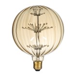 GLOBOSTAR® PUMPKIN 99211 Λάμπα E27 G150 LED 1.6W 140lm 360° AC 220-240V IP20 Ultra Θερμό Λευκό 2200K - Diode HP Filament Chip - Μελί - Μ15 x Π15 x Υ19cm - 3 Χρόνια Εγγύηση