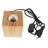 GLOBOSTAR® WOODBOX 99405 Μοντέρνο Επιτραπέζιο Φωτιστικό Πορτατίφ με Ντουί 1 x E27 AC 220-240V IP20 - Μπεζ - Μ7.6 x Π7.6 x Υ8.2cm