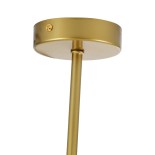 GloboStar® DRIZZLE 00922 Μοντέρνο Φωτιστικό Οροφής Μπάλα Μονόφωτο 1 x E27 IP20 Χρυσό Μέταλλο με Λευκό Γυαλί - Μ15 x Π15 x Υ70cm