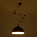 GLOBOSTAR® LOTUS 00939 Μοντέρνο Φωτιστικό Οροφής με Ντουί 1 x E27 AC 220-240V IP20 - Μαύρο - Μ30 x Π30 x Υ21cm