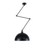 GLOBOSTAR® LOTUS 00939 Μοντέρνο Φωτιστικό Οροφής με Ντουί 1 x E27 AC 220-240V IP20 - Μαύρο - Μ30 x Π30 x Υ21cm