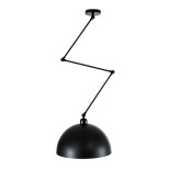 GLOBOSTAR® LOTUS 00939 Μοντέρνο Φωτιστικό Οροφής με Ντουί 1 x E27 AC 220-240V IP20 - Μαύρο - Μ30 x Π30 x Υ21cm