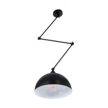 GLOBOSTAR® LOTUS 00939 Μοντέρνο Φωτιστικό Οροφής με Ντουί 1 x E27 AC 220-240V IP20 - Μαύρο - Μ30 x Π30 x Υ21cm