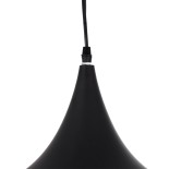 GloboStar® SHANGHAI 01025-A Μοντέρνο Κρεμαστό Φωτιστικό Καμπάνα Μονόφωτο 1 x E27 IP20 Μαύρο & Χρυσό Μέταλλο - Μ24 x Π24 x Υ30cm