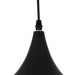 GloboStar® SHANGHAI 01025-B Μοντέρνο Κρεμαστό Φωτιστικό Καμπάνα Μονόφωτο 1 x E27 IP20 Μαύρο & Χρυσό Μέταλλο - Μ37 x Π37 x Υ20cm