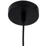 GloboStar® SHANGHAI 01025-B Μοντέρνο Κρεμαστό Φωτιστικό Καμπάνα Μονόφωτο 1 x E27 IP20 Μαύρο & Χρυσό Μέταλλο - Μ37 x Π37 x Υ20cm