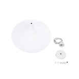 GLOBOSTAR® SHANGHAI 01026-B Μοντέρνο Κρεμαστό Φωτιστικό Οροφής με Ντουί 1 x E27 AC 220-240V IP20 - Λευκό & Χρυσό - Μ37 x Π37 x Υ17cm