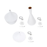 GLOBOSTAR® SHANGHAI 01026 Μοντέρνο Κρεμαστό Φωτιστικό Οροφής με Ντουί 3 x E27 AC 220-240V IP20 - Λευκό & Χρυσό - Μ79.5 x Π79.5 x Υ38cm - Σετ 3 Τεμαχίων