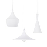 GLOBOSTAR® SHANGHAI 01026 Μοντέρνο Κρεμαστό Φωτιστικό Οροφής με Ντουί 3 x E27 AC 220-240V IP20 - Λευκό & Χρυσό - Μ79.5 x Π79.5 x Υ38cm - Σετ 3 Τεμαχίων