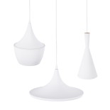 GLOBOSTAR® SHANGHAI 01026 Μοντέρνο Κρεμαστό Φωτιστικό Οροφής με Ντουί 3 x E27 AC 220-240V IP20 - Λευκό & Χρυσό - Μ79.5 x Π79.5 x Υ38cm - Σετ 3 Τεμαχίων