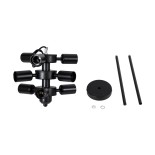 GloboStar® DELIR 01035 Μοντέρνο Φωτιστικό Οροφής Πλέγμα Πολύφωτο 9 x E27 IP20 Μαύρο Μέταλλο - Μ24 x Π24 x Υ23cm
