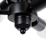 GloboStar® DELIR 01035 Μοντέρνο Φωτιστικό Οροφής Πλέγμα Πολύφωτο 9 x E27 IP20 Μαύρο Μέταλλο - Μ24 x Π24 x Υ23cm