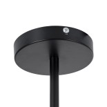 GloboStar® DELIR 01035 Μοντέρνο Φωτιστικό Οροφής Πλέγμα Πολύφωτο 9 x E27 IP20 Μαύρο Μέταλλο - Μ24 x Π24 x Υ23cm